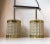 Gold Mid-Century Glass & Brass Dual Pendant Lamp from Orrefors, 1960s For Sale - Image 8 of 8