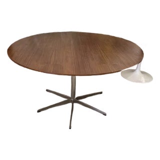 1970s Fritz Hansen Cafe Table Walnut For Sale