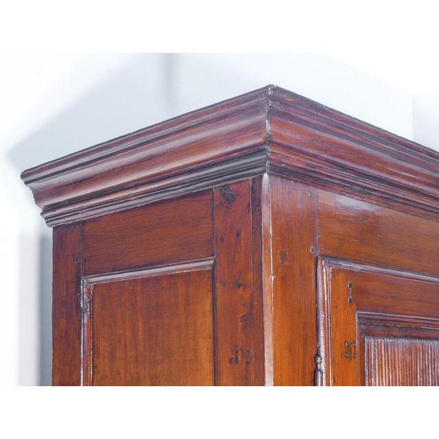 Charles X Double-Body Walnut Wardrobe, 1800 For Sale - Image 11 of 18