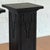 Brilliant pair of art deco display plinths with geometric design. Weighty pair of stained matt black display stands. They...