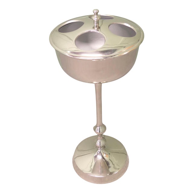 Mid-Century Chrome Floor-Standing Ice Bucket, 1970 For Sale