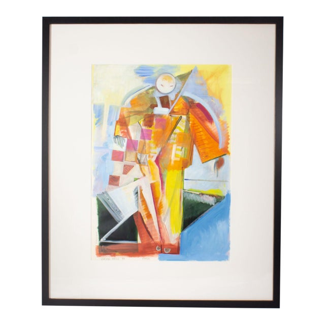 2000 "Turandot, Timur" Abstract Mixed Media Painting by Doris Vlasek-Hails For Sale