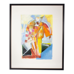 2000 "Turandot, Timur" Abstract Mixed Media Painting by Doris Vlasek-Hails