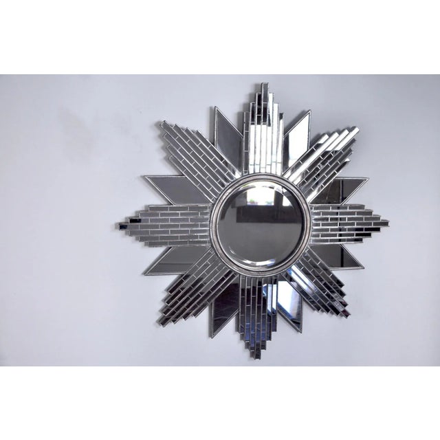 Glass French Art Deco Mirror, 1970s For Sale - Image 7 of 7