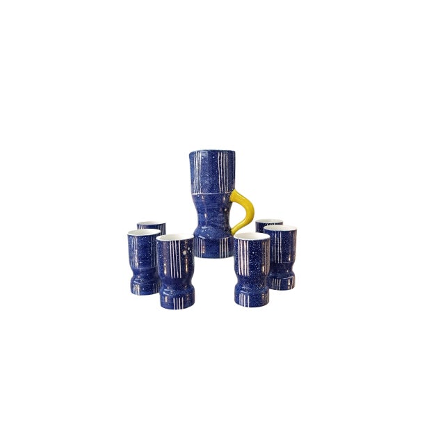 Orangeade Service by Marcel Guillot, 1950s, Set of 7 For Sale - Image 6 of 6