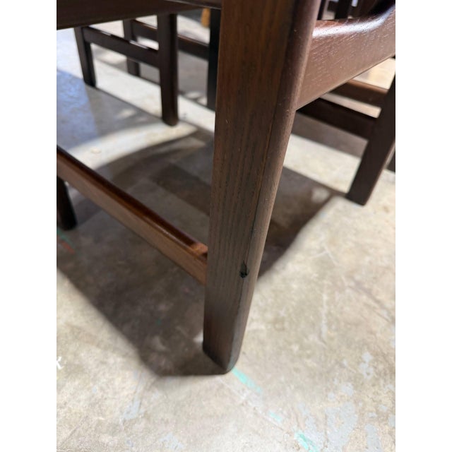 Wood Set of 6 Vintage Hans Wegner Getama Danish Teak Dining Chairs 1960s For Sale - Image 7 of 10