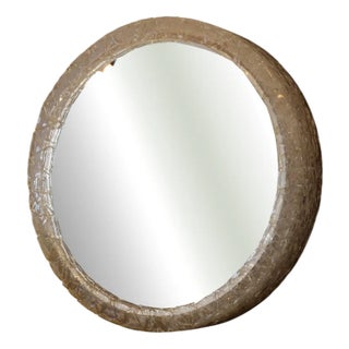 Mid-Century Illuminated Kidney-Shaped Wall Mirror, 1970s For Sale