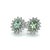 Traditional Natural Tourmaline Diamond Stud Earrings 14k W Gold 2.42 TCW Certified For Sale - Image 3 of 8