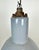 Mid-Century Modern Bauhaus Industrial Grey Enamel Pendant Lamp, 1950s For Sale - Image 3 of 14