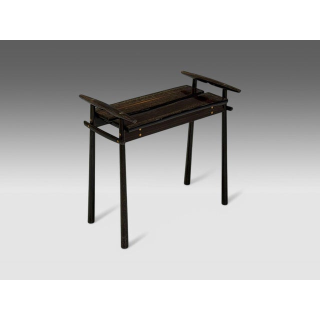 David Ebner, American Studio Craft, Ebony Wood, Modern Torii End Table, USA, 1984 David Ebner's "Torii" end table (1984)...