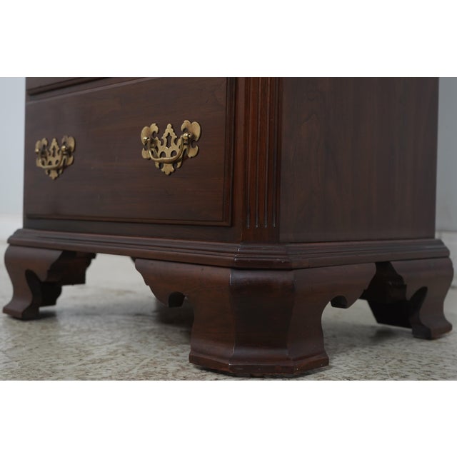 1970s Ethan Allen Cherry Georgian Court Lingerie Chest For Sale - Image 10 of 16