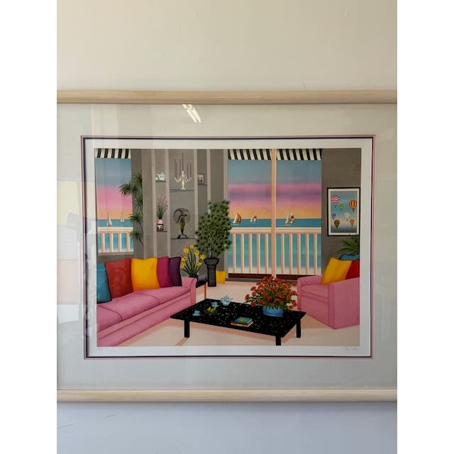 1980s 1980's Fanch Ladan Serigraph "St. Tropez For Sale - Image 5 of 9