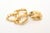 1980s Gold Plated Hammered Sculptural Clip on Dangle Earrings Pair Of, 1980's For Sale - Image 5 of 7