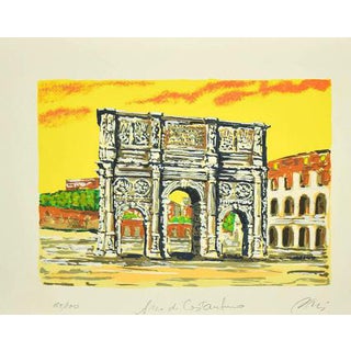 Marco Orsi, Roman Arch Edition 85/100, 1980s, Screen Print For Sale