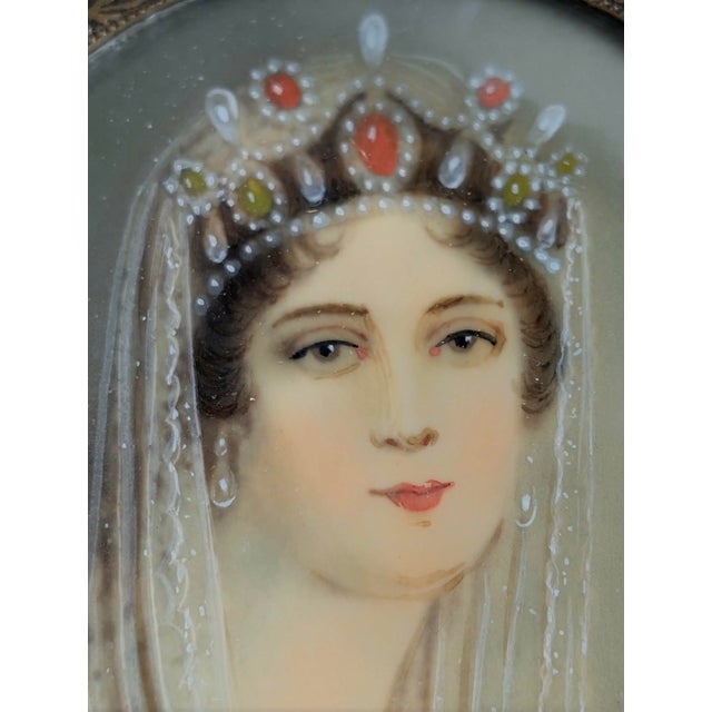 Napoleon and Josephine Portrait Miniatures, Late 19th Century - Set of 2 For Sale In San Francisco - Image 6 of 14