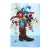 Western Bouquet - Original Blue Floral Boot Collage Mixed Media Work on Paper by Maria C Bernhardsson For Sale