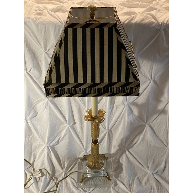1990s Stylish Lamp With Lampshade For Sale - Image 10 of 11