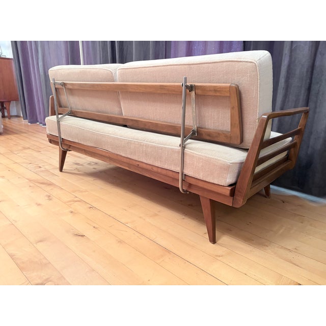 Wood Stella Sofa by Wilhelm Knoll for Knoll Antimott, Germany, 1950s For Sale - Image 7 of 18