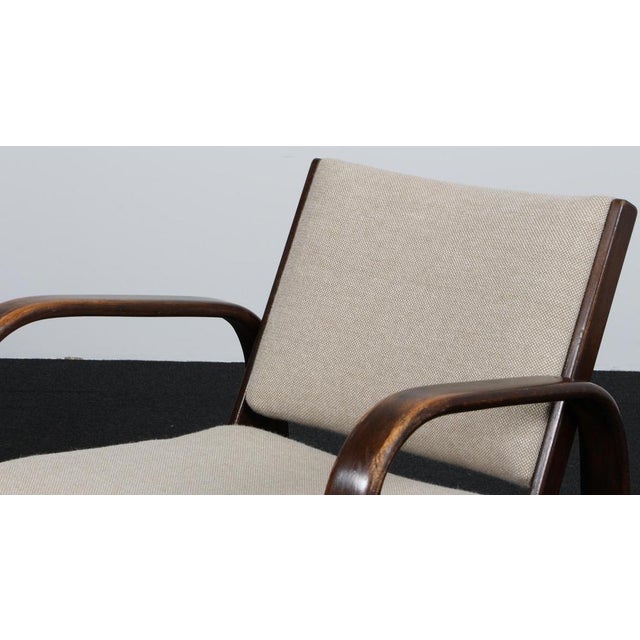 Vintage Lounge Chair in Beech by Magnus Stephensen for Fritz Hansen, 1930s For Sale - Image 6 of 10