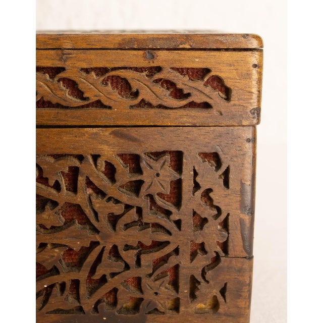 Indian Openwork Teak Box, Late 19th Century For Sale - Image 10 of 17