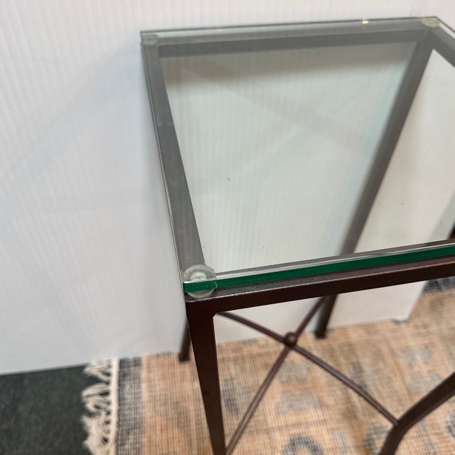 Contemporary Burnished Steel Side Table For Sale In San Francisco - Image 6 of 11