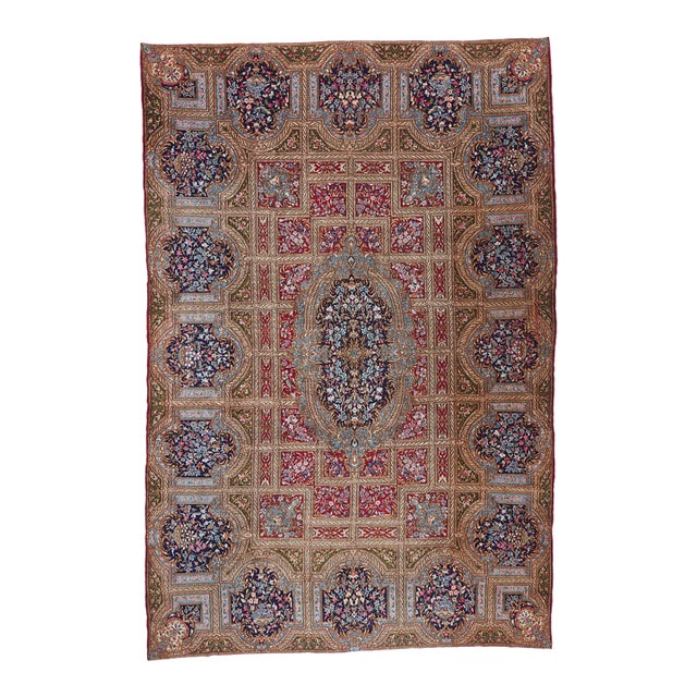 Vintage Persian Lavar Kerman Rug, 11'03 X 16'11 For Sale