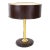 Jacques Adnet Brown Hand-Stitched Leather-Clad Table Lamp For Sale