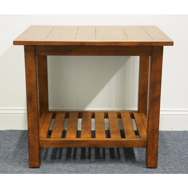 Brown Ethan Allen Mission Shaker Style 21" Accent Cottage End Table 38-8533 For Sale - Image 8 of 10