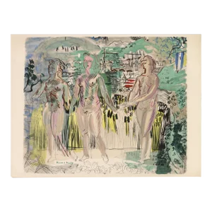 "Les Trois Graces" Vintage Raoul Dufy Lithograph C. 1954