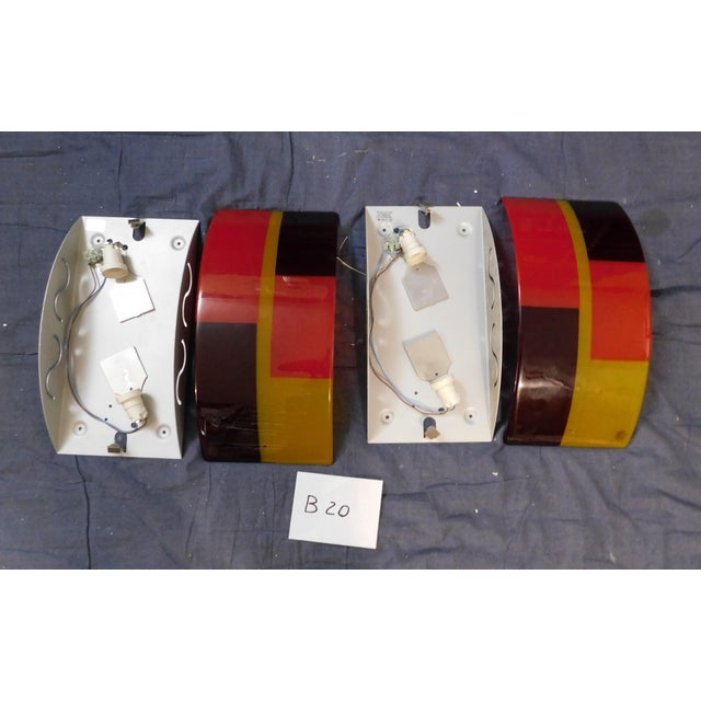 1970s Mid-Century Murano Sconces, a Pair For Sale - Image 9 of 10