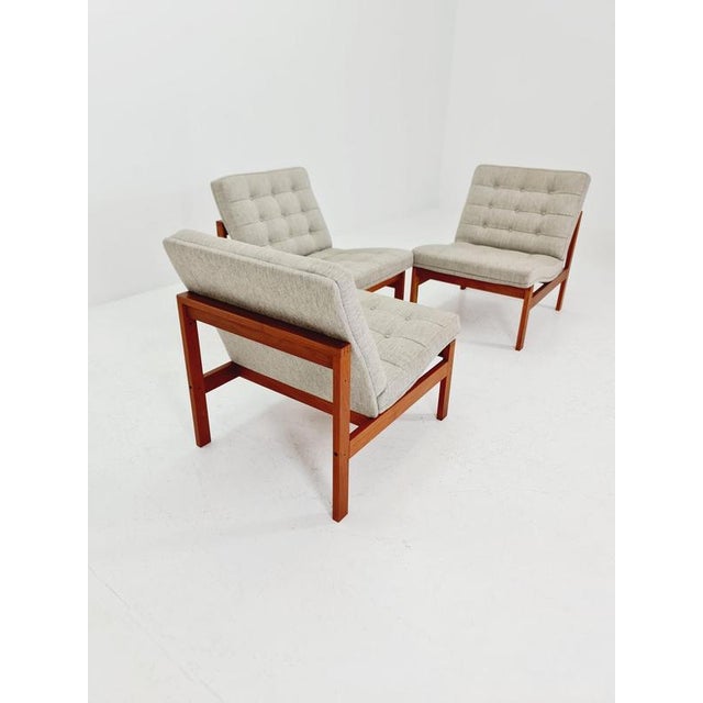 Mid-Century Danish Teak Lounge Chairs by Ole Gjerlov Knudsen and Torben Lind for France and Son, 1960s For Sale - Image 12 of 18