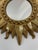 Vintage Bright Gold 13" Sunburst Wall Accent Mirror For Sale - Image 6 of 17