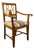 Dutch Empire Lyre Back Armchair in Cherrywood For Sale
