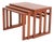 Danish Modern Minimalist Model #253 Nesting Tables in Teak, 1960s, Set of 3 For Sale