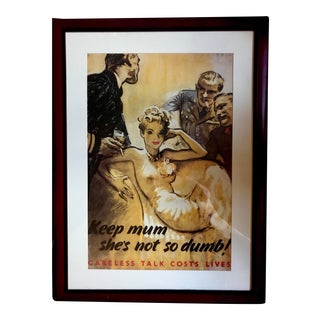 Vintage British WWII Framed Print/Poster For Sale