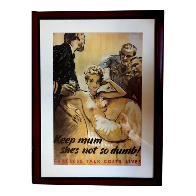 Vintage British WWII Framed Print/Poster For Sale