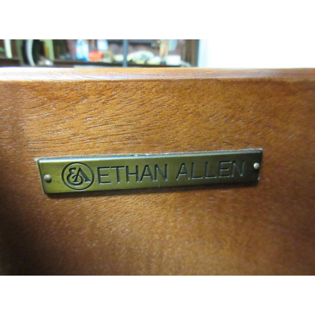 1990s Ethan Allen Tuscany Serpentine French Paint Decorated Commode Dresser Chest For Sale - Image 11 of 12