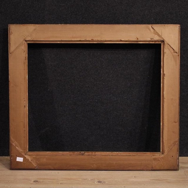 Vintage Lacquered and Gilded Wooden Frame, 1950 For Sale - Image 9 of 14