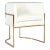 Giselle Cream Velvet Dining Chair with Gold Frame For Sale