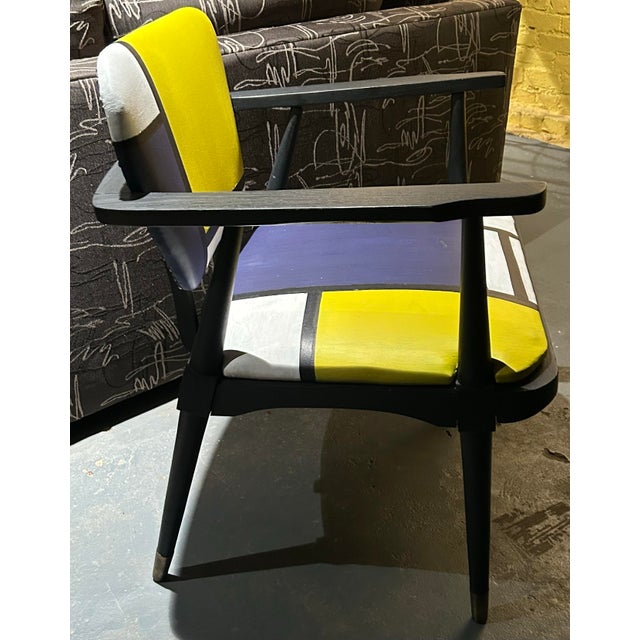 Piet Mondrian 1950s Mondrian-Esque Armchair For Sale - Image 4 of 8