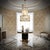 A stunning chandelier in a striking sandblasted ice color with white streaks; a perfect circle of ice-colored glass panes....