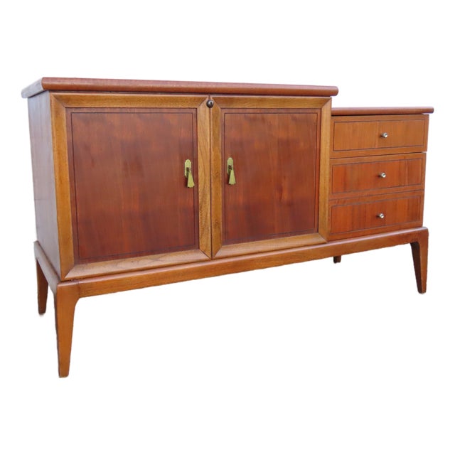 Lane Mid Century Cedar Chest Blanket Trunk With Side Drawers 6329 For Sale