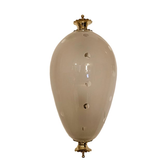 Mid-Century Modern Murano Glass and Brass Wall Lamps attributed to Paolo Venini for Venini, Italy, 1940s, Set of 2 For Sale - Image 3 of 9