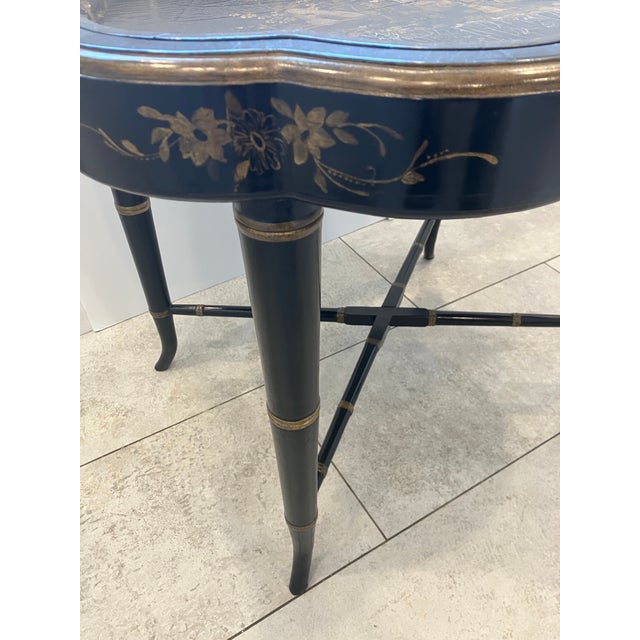 English Antique Chinoisere Tray Table For Sale - Image 3 of 9