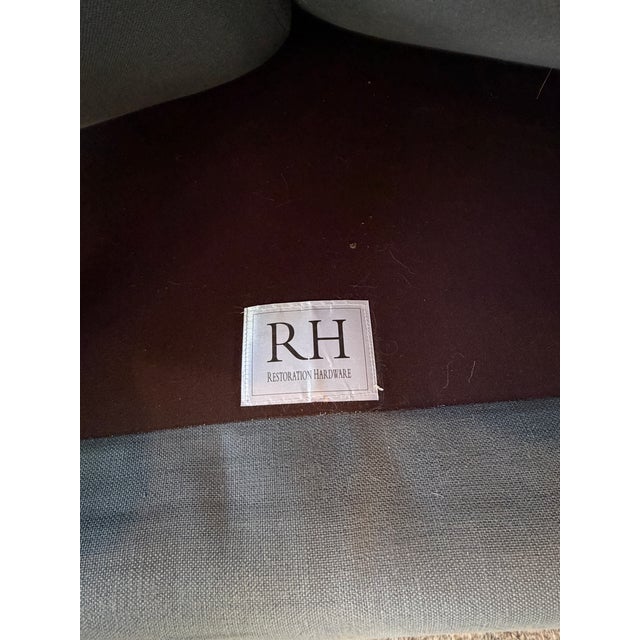 Restoration Hardware Restoration Hardware Blue Maxwell Sofa For Sale - Image 4 of 4