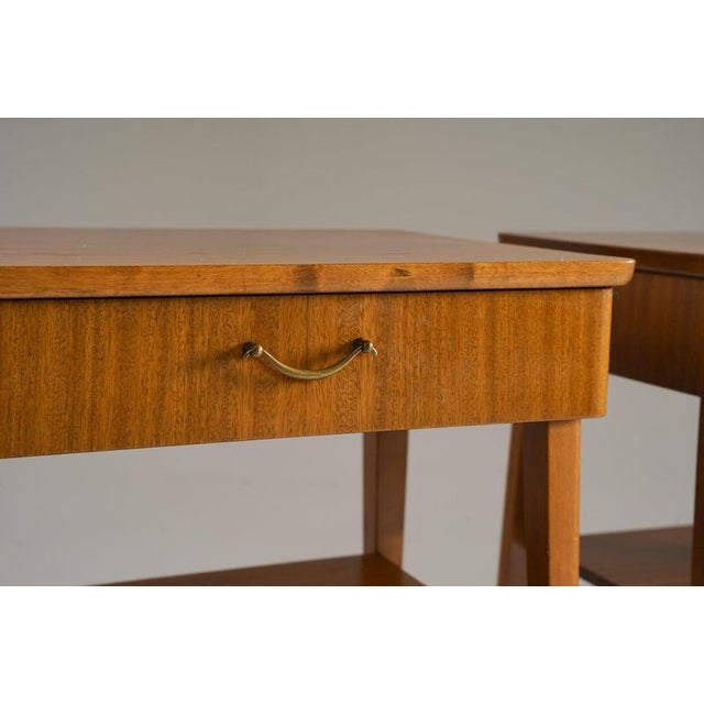 Swedish Modern Bedside Tables, 1940s, Set of 2 For Sale - Image 6 of 10