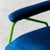 Green Vintage Lounge Chair in Metal and Blue Velvet, 1960s For Sale - Image 8 of 10