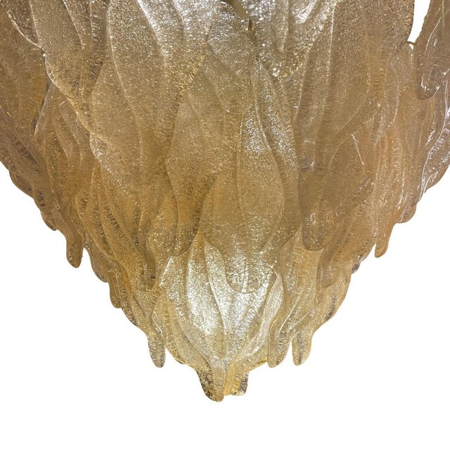 Murano Glass Waterfall Gold Leaf Lamp, 1970s For Sale - Image 4 of 9