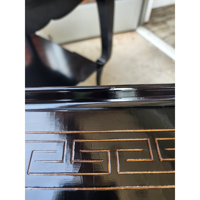 Late 20th Century Pair of Rose Tarlow Style Black Lacquer Chinoiserie Side Tables For Sale - Image 18 of 18