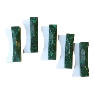 Green Malachite Utensil Rests, Set of 5 For Sale